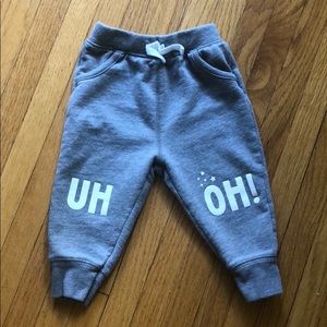 Cat & Jack “Uh Oh” sweatpants 6-9mo